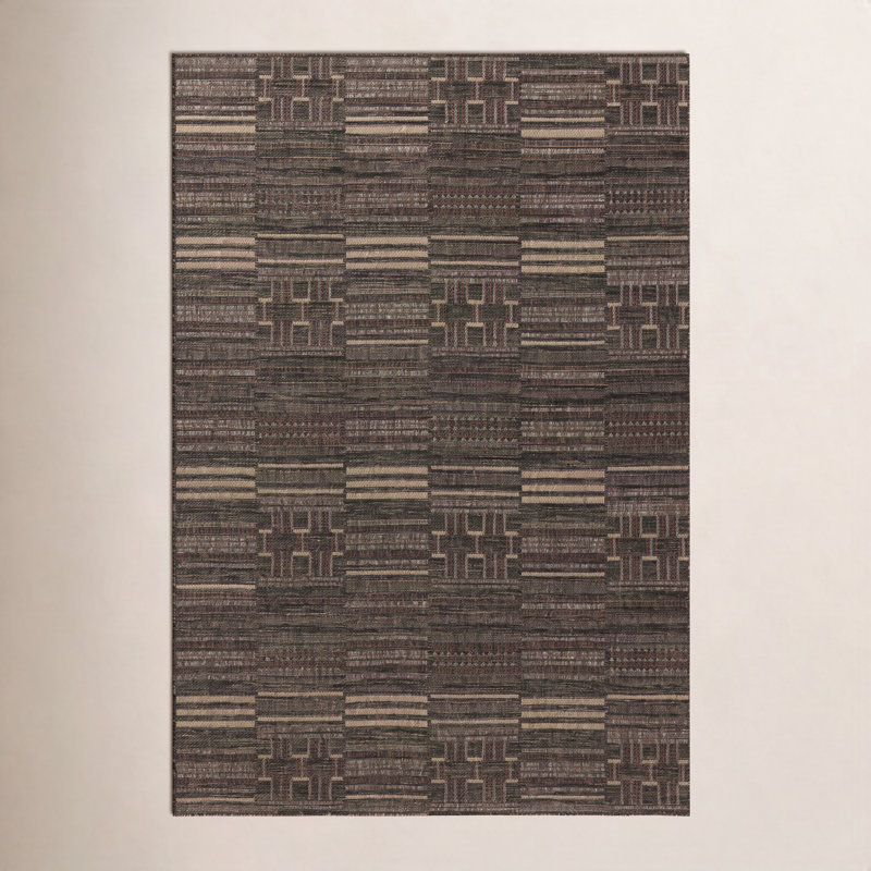 Tapis intérieur / extérieur Gracie Oaks Altia, Rectangle 11 pi 6 po x 15 pi