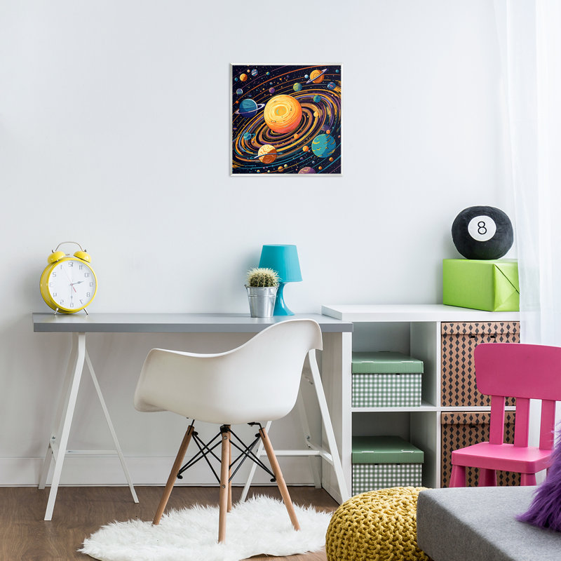 Plaque murale en spirale, Illustration de planète, par Creative Studio