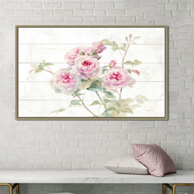 " Sweet Roses On Wood "