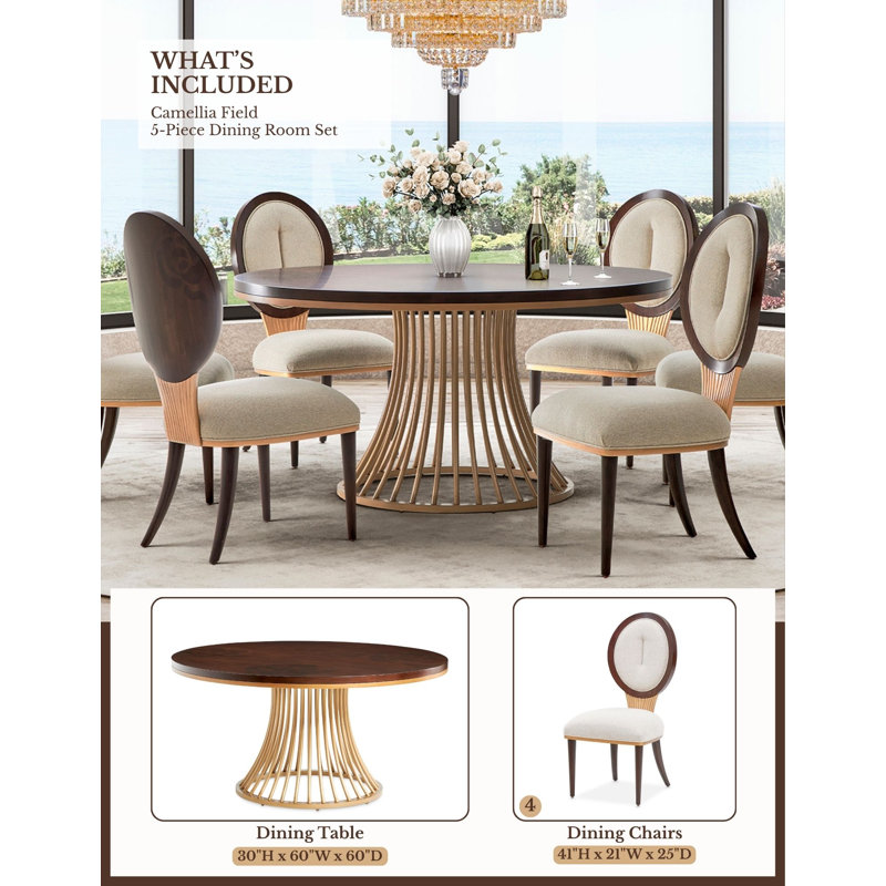 Camellia Field 5 - Piece Dining Set