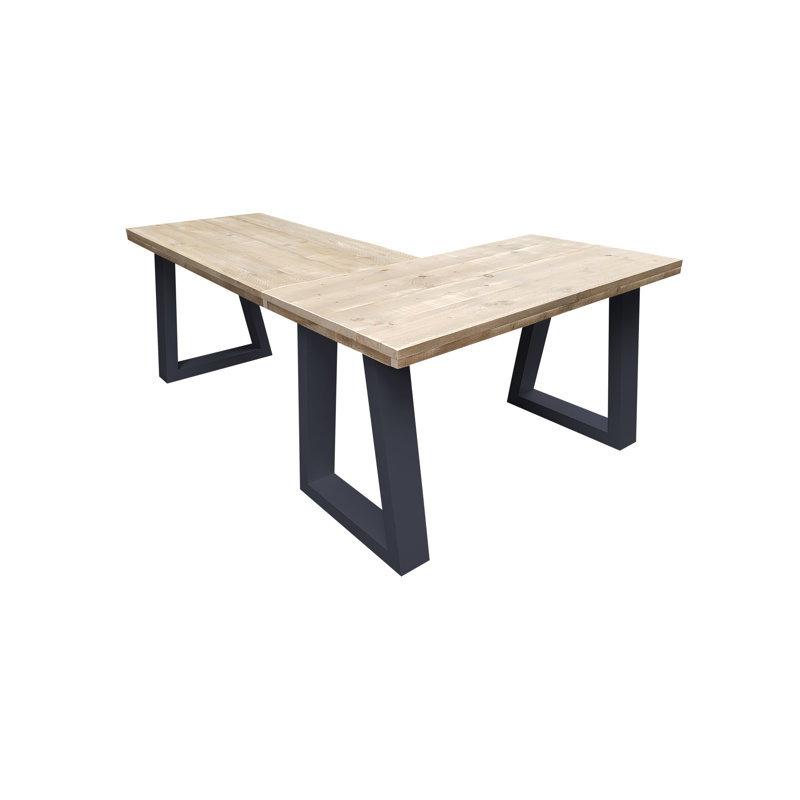 Flippin L-Shaped Writing Desk, 75cm H x 180cm W x 130cm D, Anthracite