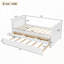 Lit plateforme simple avec tiroirs et lit gigogne-618999473