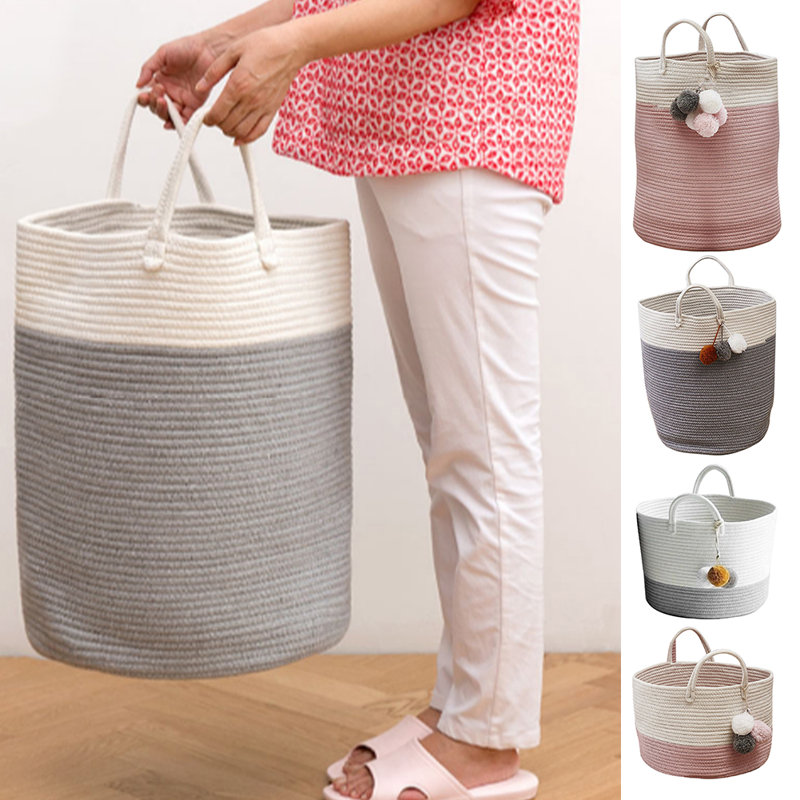 Bloxham Cotton Laundry Room Organizer, Grey