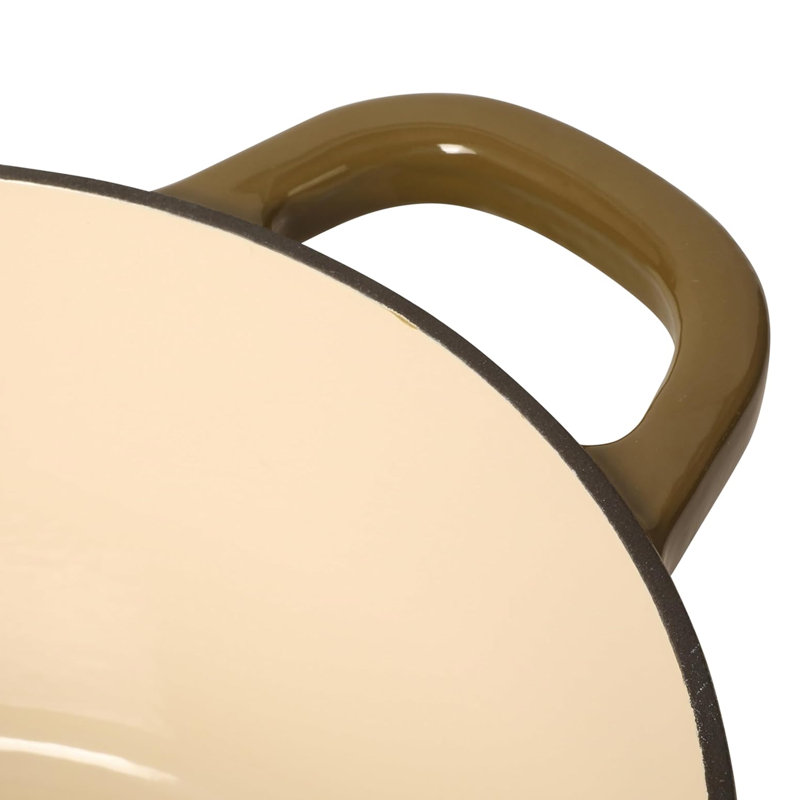 Cocotte en fonte émaillée Cryst Pot Artisan, 5 quarts, Green