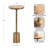 Xyler Burlwood and Metal Round Drink Table