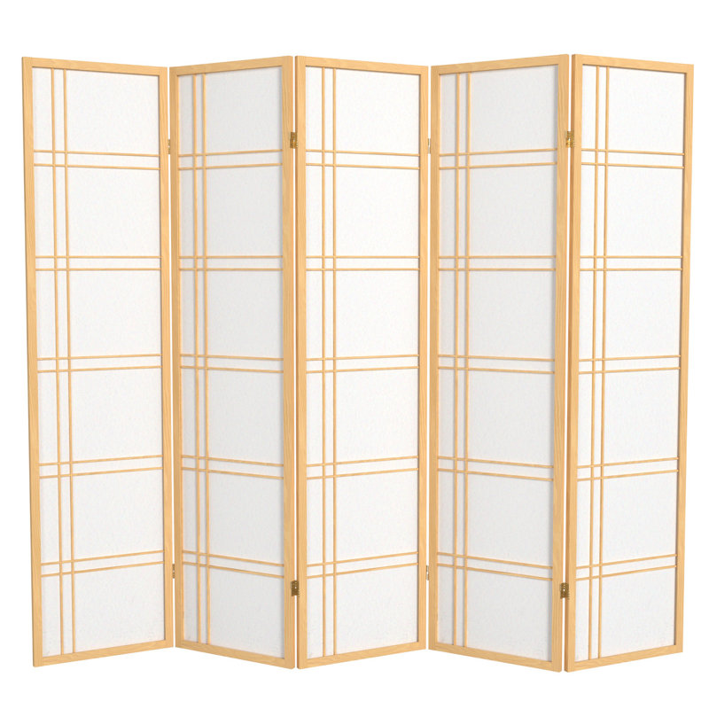 Cloison en papier de riz pliable Keitez, Naturel, 5