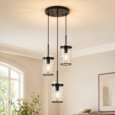 3 - Light Cluster Pendant Light, Kitchen Island Pendant Lighting Fixture