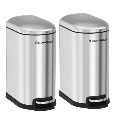 Steel Step On Kitchen Rubbish Bin - 2.64 L