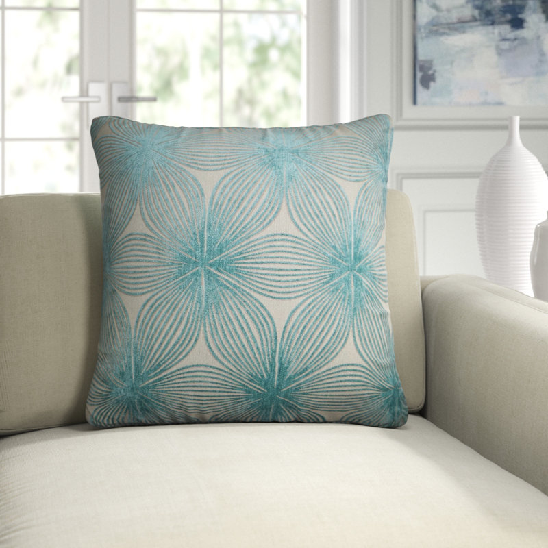 Ellery Square Pillow Cover & Insert, Coral, 24" H x 24" W