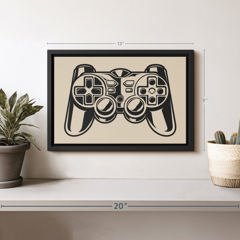 Illustration de contrôleur de jeu sur toile, H 9 po x l 13 po