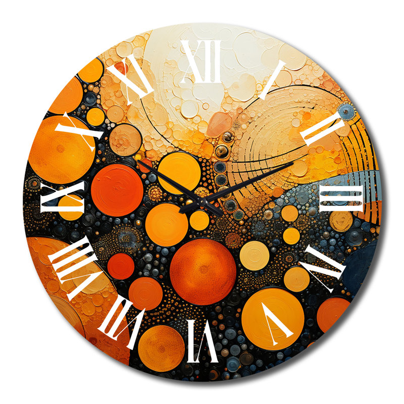 Horloge murale Cyre - Collages abstraits, Grand