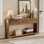 Console 70,8 po de long avec tiroirs et tablette ouverte pour le vestibule ou le couloir
