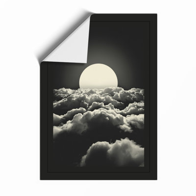 Moon Over Clouds Minimalist - Print