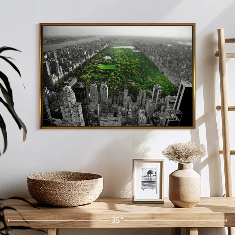 Central Park Pop, 25" X 17", Floating Frame Gold