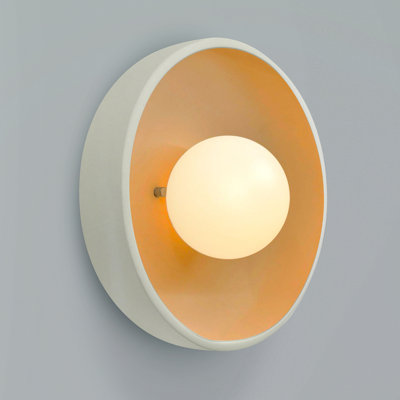 Single Light Ceramic Flush Mount Sconce