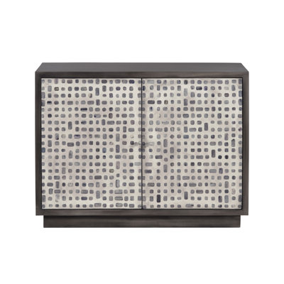 Brown Solid Wood 2 Door Accent Cabinet