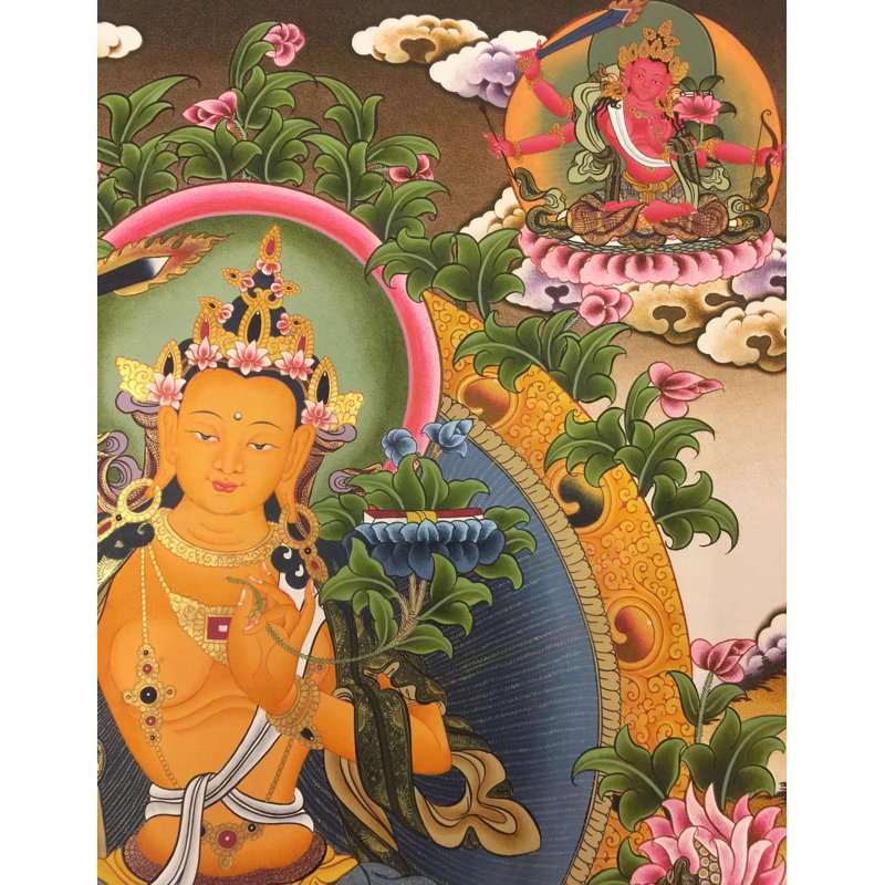 Pancha Manjushree Thangka (Brocadeless Thangka)