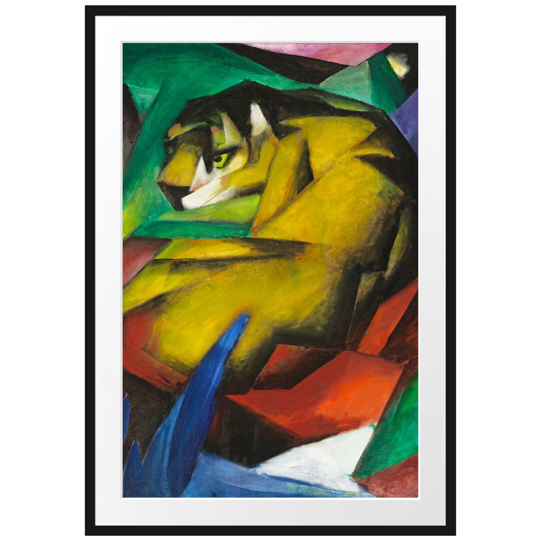 Gerahmter Kunstdruck The Tiger von Franz Marc