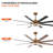 Broghen 65'' 8 - Blade Reversible Large Ceiling Fan with LED Lights and Remote Control