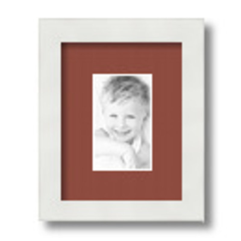 Matte Picture Frame with Mat, Cognac