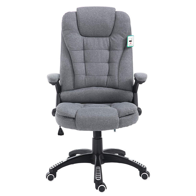 Symple Stuff Marable Fabric Executive Chair with Headrest, Grey