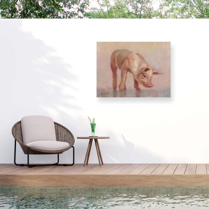 Toile d'extérieur David Stribble Little Pig, H 14 po x l 19 po