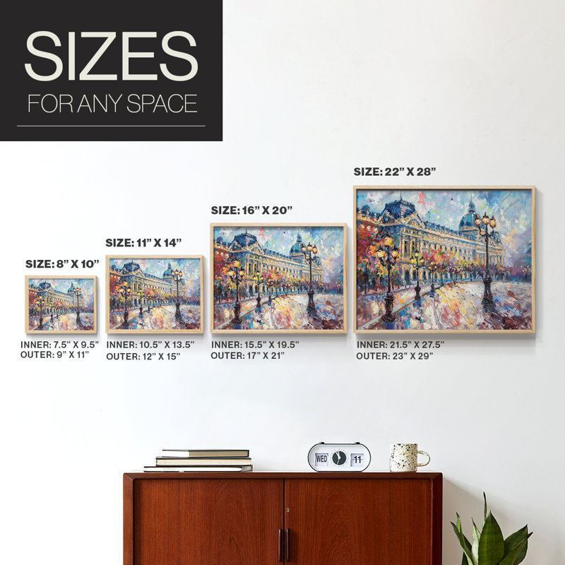 Landscape Series-CXIV -Framed Print - Restickable, Natural, 16" H x 20" W