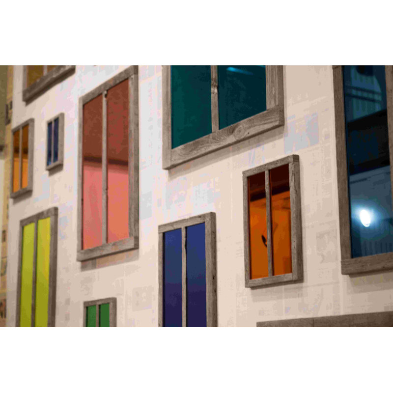 Photographie de fenêtre colorée - Photographie sur toile tendue, H 8 po x l 12 po