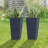 Tali 24" Tall Rectangular Concrete Metal Indoor Outdoor Tapered Planters w/ Drainage Hole, Modern Style for Home and Garden-1789571616-1789571617