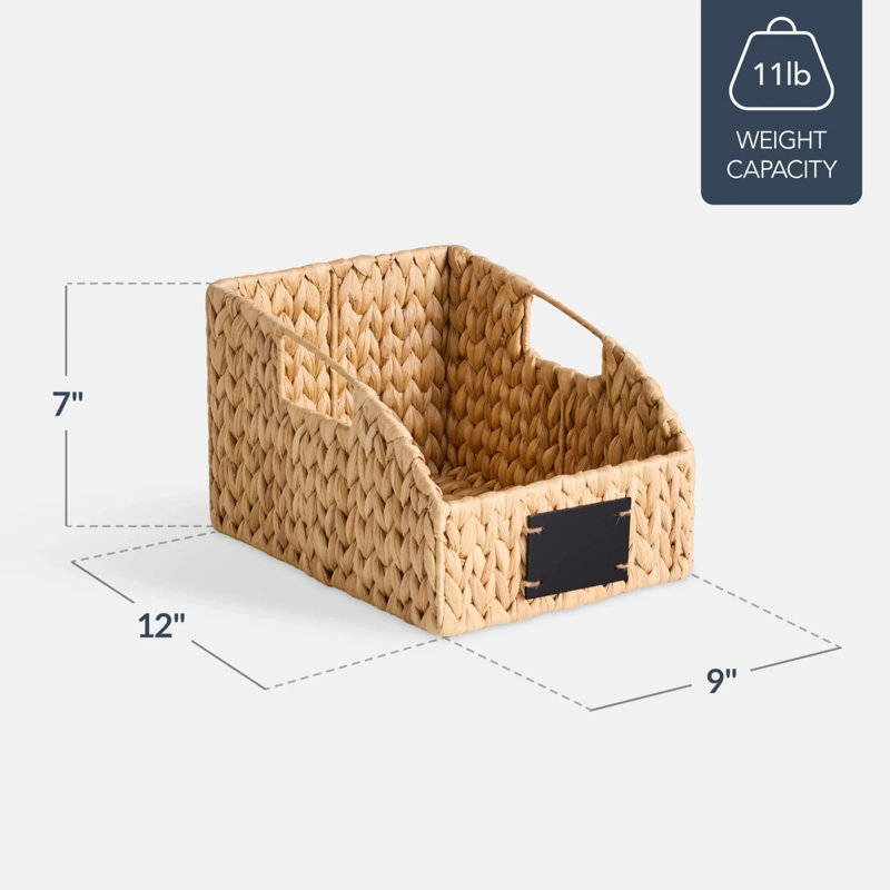 Angled Pantry Storage Baskets, Natural