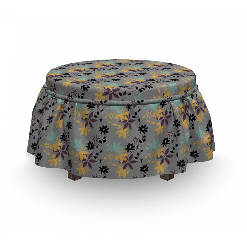 Housse pour repose-pieds floral pétales