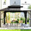 Abri de jardin à toit rigide, abri de jardin extérieur, abri de jardin en aluminium imperméable (ne comprend que l'abri de jardin)