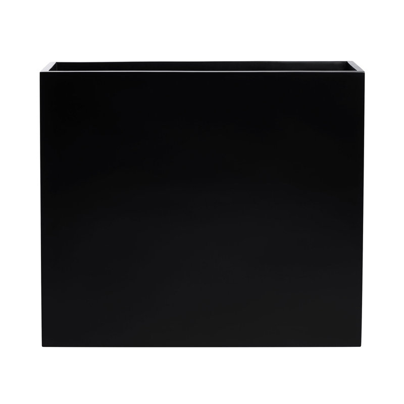 Bac à fleurs en fibre de verre Connoisseur, Noir, H 30 po x l 48 po x P 12 po