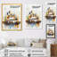 Articles de toilette orange et gris - Toilette, art mural-10649142-10649143-10649144