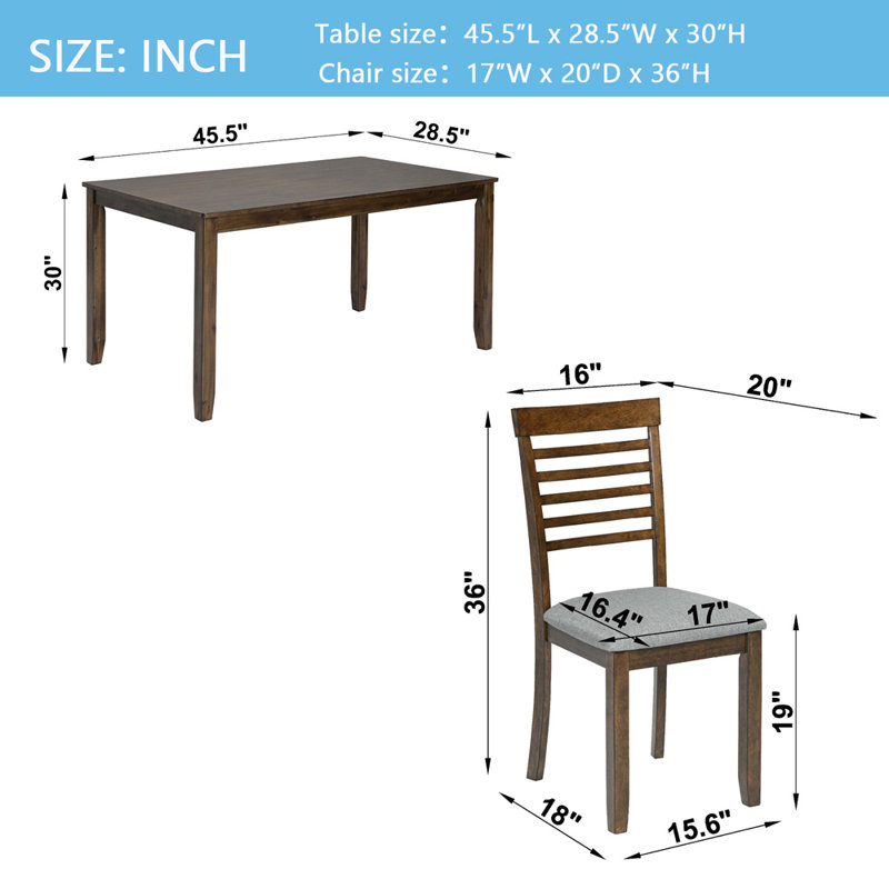 Ensemble de salle à manger L 28,5 x l 45,5 Zihan