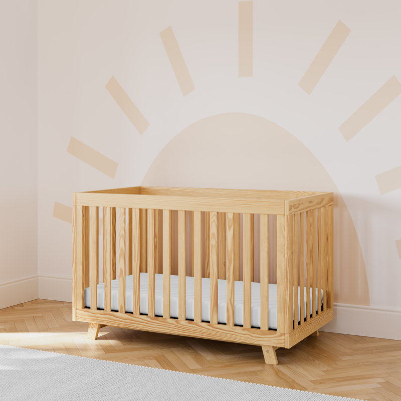 Lit de bébé convertible 3-en-1 Beckett, Naturel, Lit à barreaux