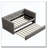 Twin Size Daybed with Trundle, Upholstered Daybed with Padded Back