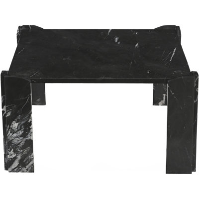 Table basse Abe en marbre véritable noir