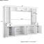 Meuble télé élégant avec pont réglable pour téléviseur de 75 po, espace de rangement blanc et copieux-131498373