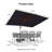 Double Top Deluxe 9' x 12' Rectangular Wood Pattern Cantilever Umbrella,Navy-47955067