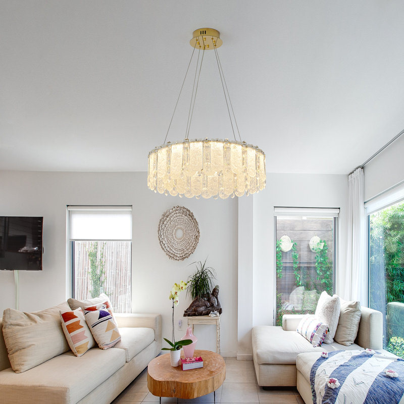 Lustre en cristal K9 à deux couches Bruhn