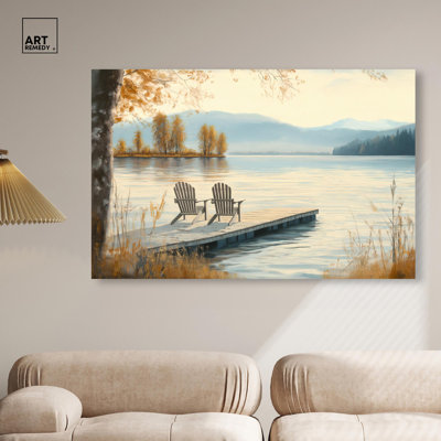 Lake of Dreams Canvas Cottage Landscapes by Art Remedy