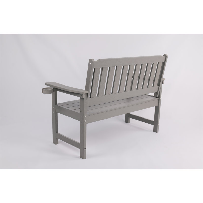 Banc minimaliste gris clair écologique et recyclable, Gris clair