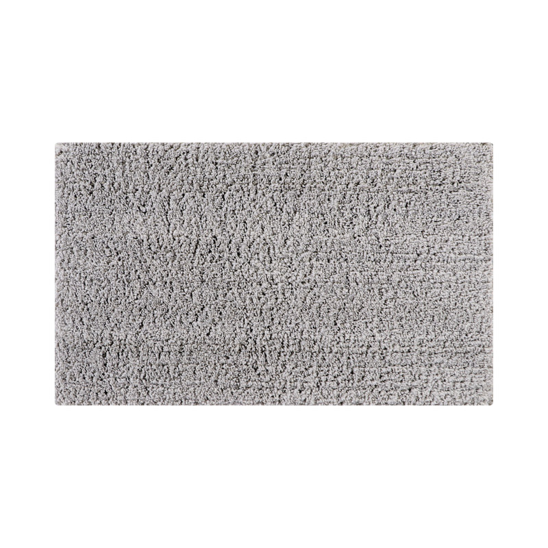 Micro 100% Polyester Solid Pattern Tufted Machine Washable Bathroom Rug, 24" x 40" Rectangle, Gray