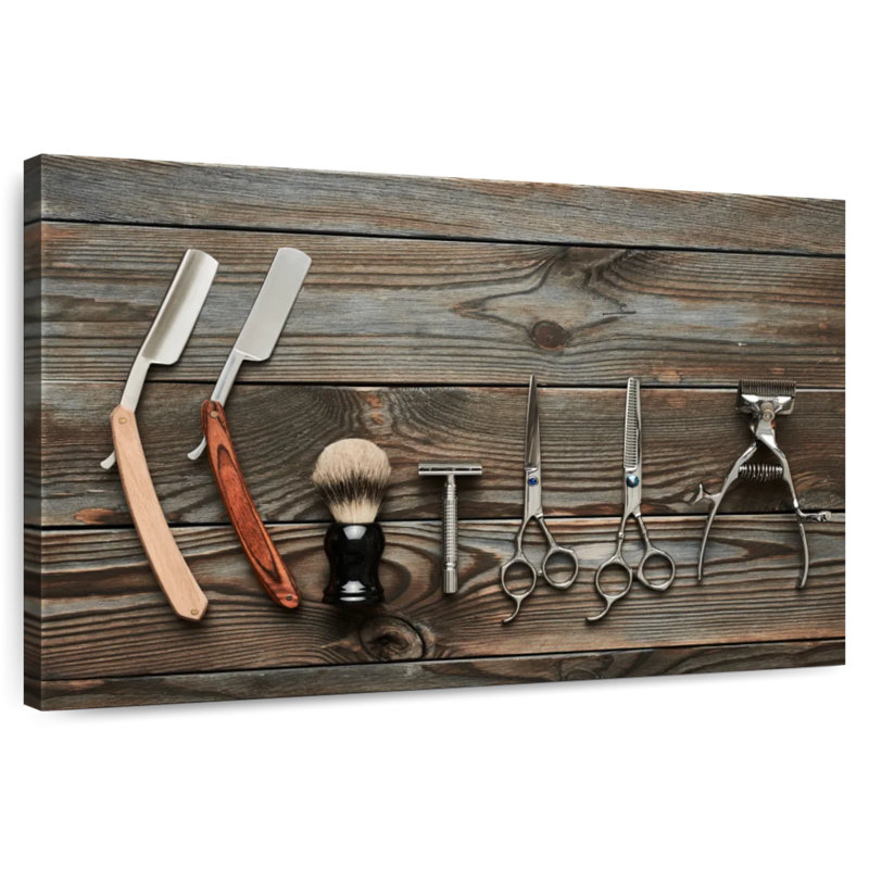 Shuttleworth Hair Shaving Tools, 34" H x 51" W