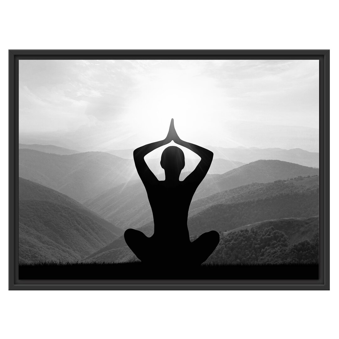 Gerahmtes Wandbild Yoga und Meditation