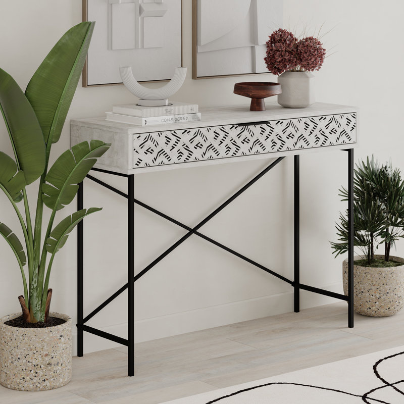 Adaleen 110cm Console Table, White