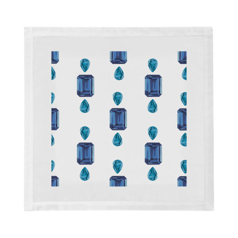 Gem Cotton Blend Square Napkins, White