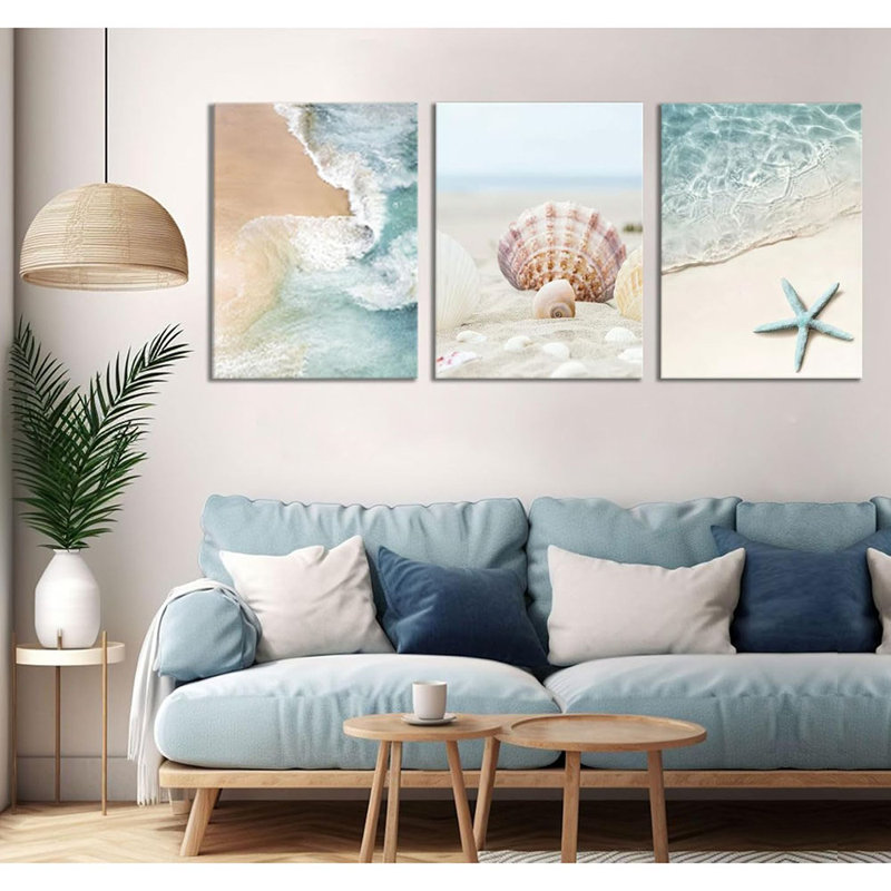 3 Piece Wrapped Canvas Print, 60 cm H x 40 cm W
