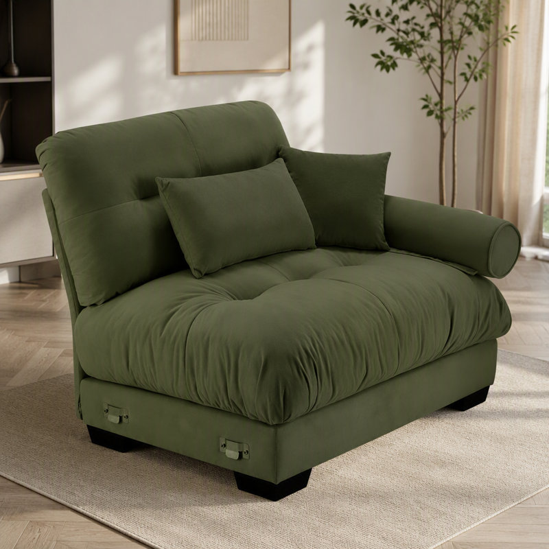 Canapé Milano RSF avec 3 coussins - vert olive, Olive Green